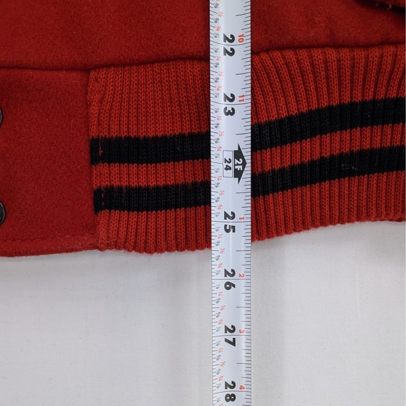Vintage Varsity Jacket Wool & Leather Sleeves Made in USA - Picture 8 of 13